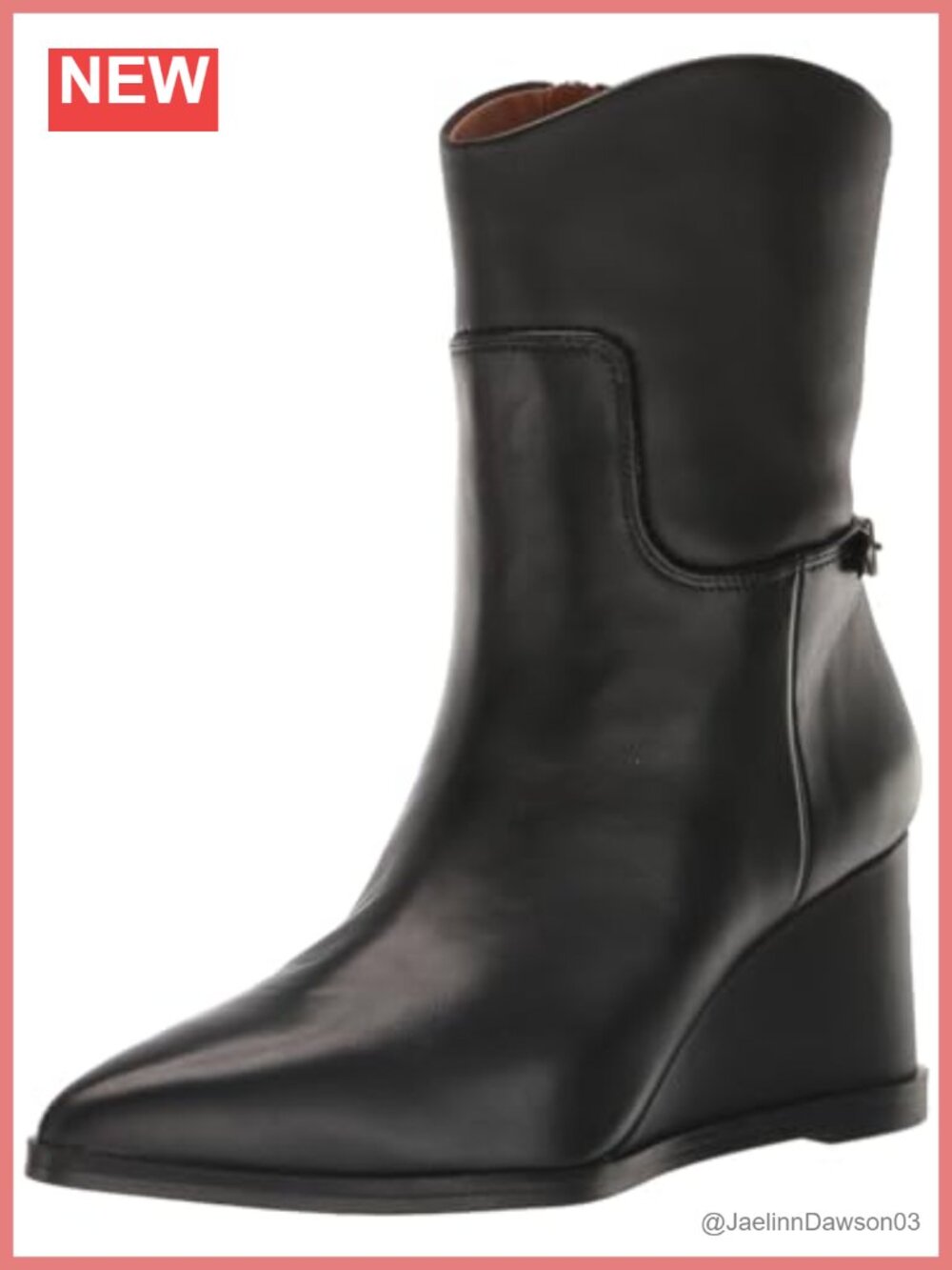 Franco Sarto Etta Pointed Toe Wedge Booties Women's Ankle Boots Leather